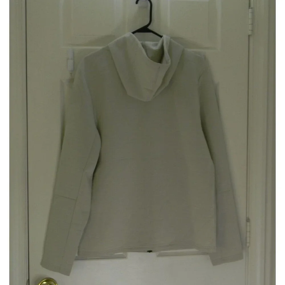Hurley Exist Icon Extreme Zip Up Hoodie in Bone Scuba Pockets Beach NWT - Picture 2 of 4